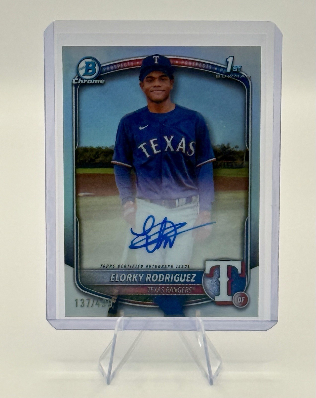 2025 Bowman Chrome - Prospect Autographs Elorky Rodriguez #CPA-ER Refractor /499