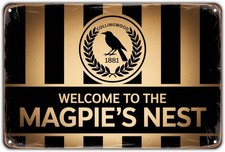 Collingwood Magpies Nest Tin Metal Signs Home Décor Vintage Australian Football
