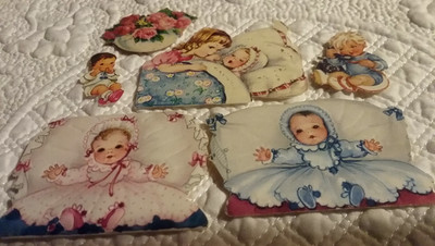alte Oblaten Glanzbilder Konvolut schön Baby Kind