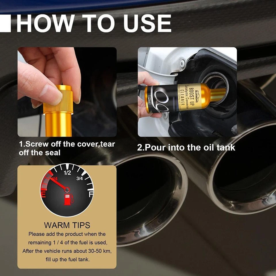 3PCS Boost Up Vehicle Engine Catalytic Converter Cleaner Multipurpose Dee√⛄ - Image 4 of 4