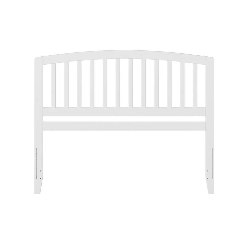 Cabeceros AFI 62.63" Queen tradicional marco de cama de madera maciza montado en blanco Foto 4 de 4