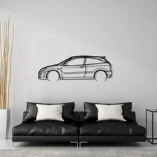 Ford Focus Mk1 Rs St Silhouette Steel Wall Decor Art St 170 Zetec Duratec 2.0