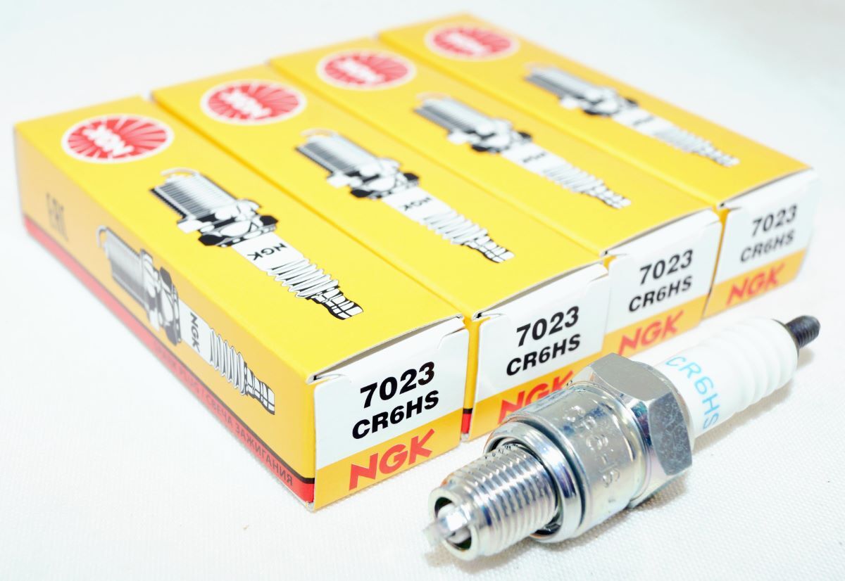 Genuine Authentic NGK 7023 Nickel Spark Plug 4 Pack CR6HS