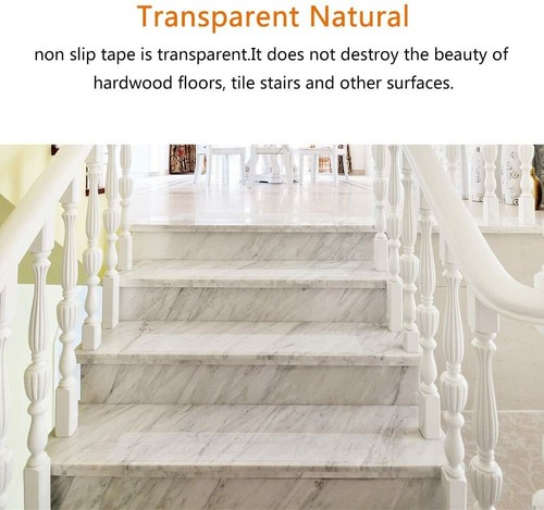 Rutschfest Treppenstufen Klar Klebeband Treppenmatte für Innen Draussen Treppe - Bild 3 von 10