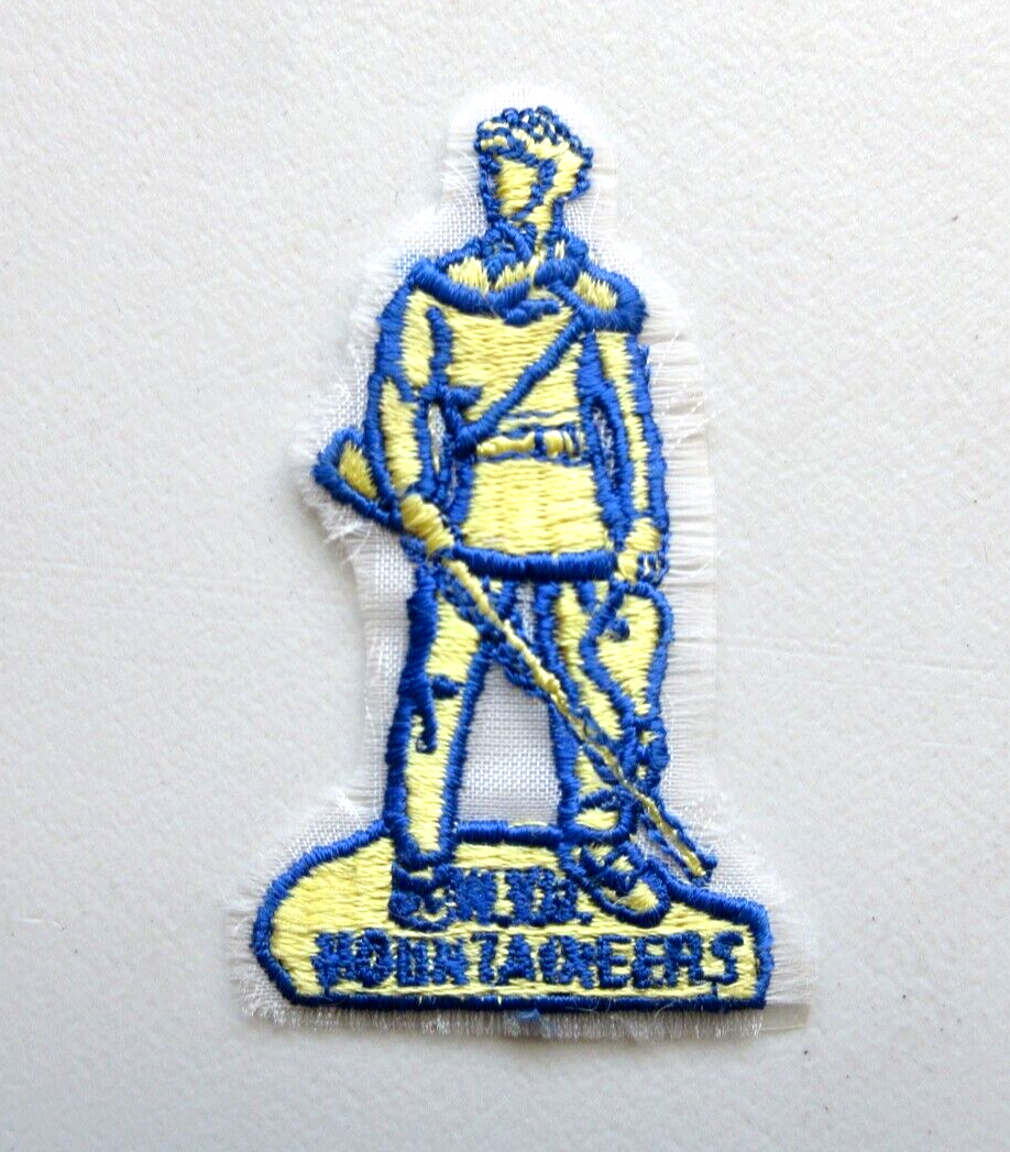 Vintage NCAA West Virginia Mountaineers Embroidered Patch on Plastic Backing  