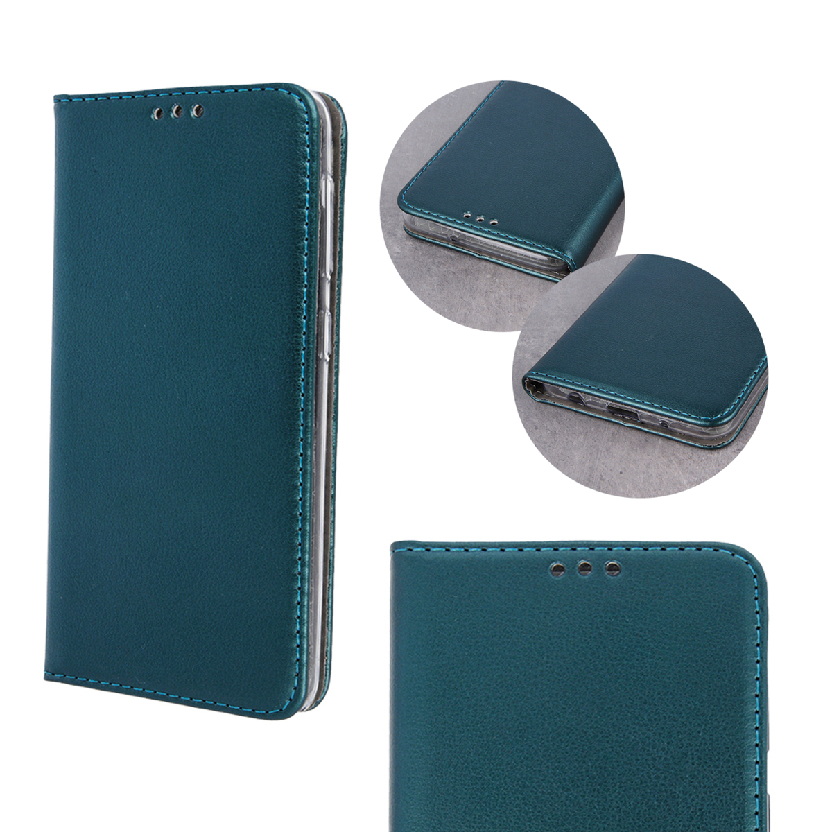 LG K42 Smart Magnetic Mobile Phone Case Book Protective Sleeve Pouch Green