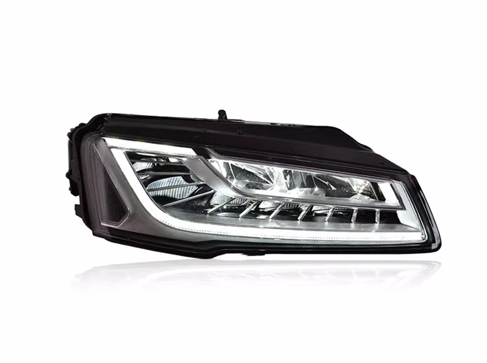 Conjunto de faros LED delanteros exteriores de plástico ABS para Audi A8 2011-2017 Foto 4 de 4