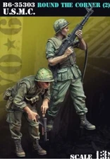 1/35 resin figure model kit Vietnam War 2 US soldiers unassembled unpainted