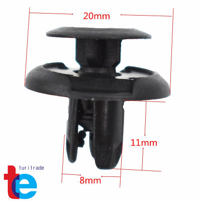 100Pcs Push Type Clip Fender Liner Retainer Fastener Clips 91512SXO003 For Honda