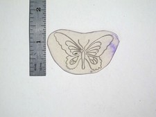 vtg 1960s 1970s Tattoo Flash acetate stencil Butterfly Frilly Wings BF2