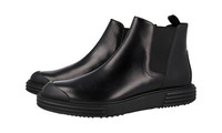Prada Leder Stiefelette Chelsea Boots Schuhe - 2TE218 Schwarz - Neu - 9 43