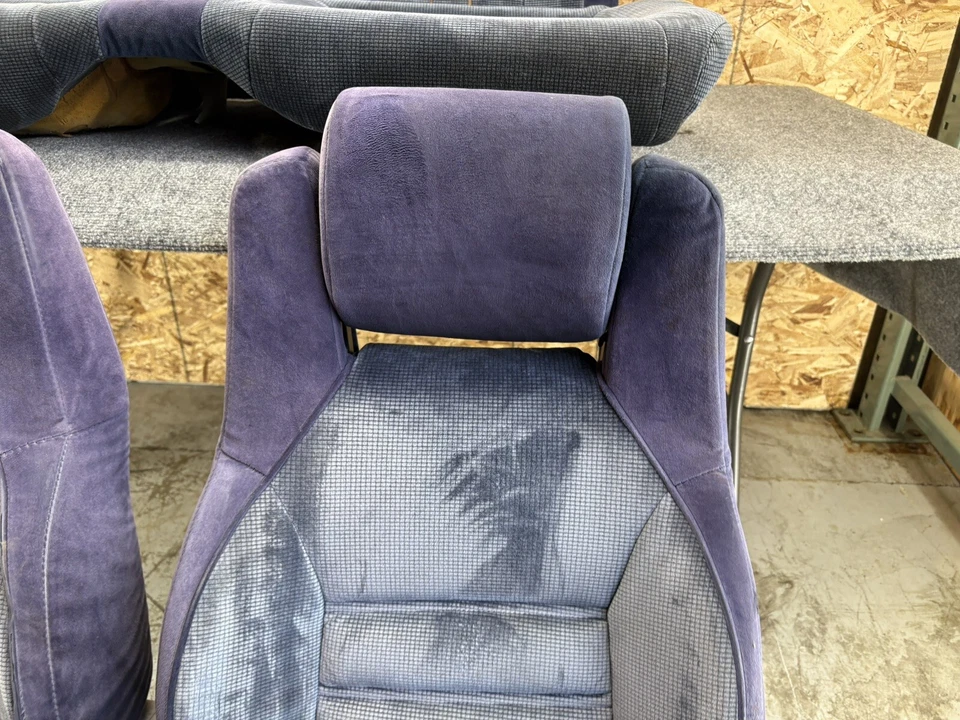 TOYOTA SUPRA MK3 86-92 CLOTH SEAT SEATS SET BLUE CLOTH REAR FRONT LEFT RIGHT OEM - Image 4 of 4