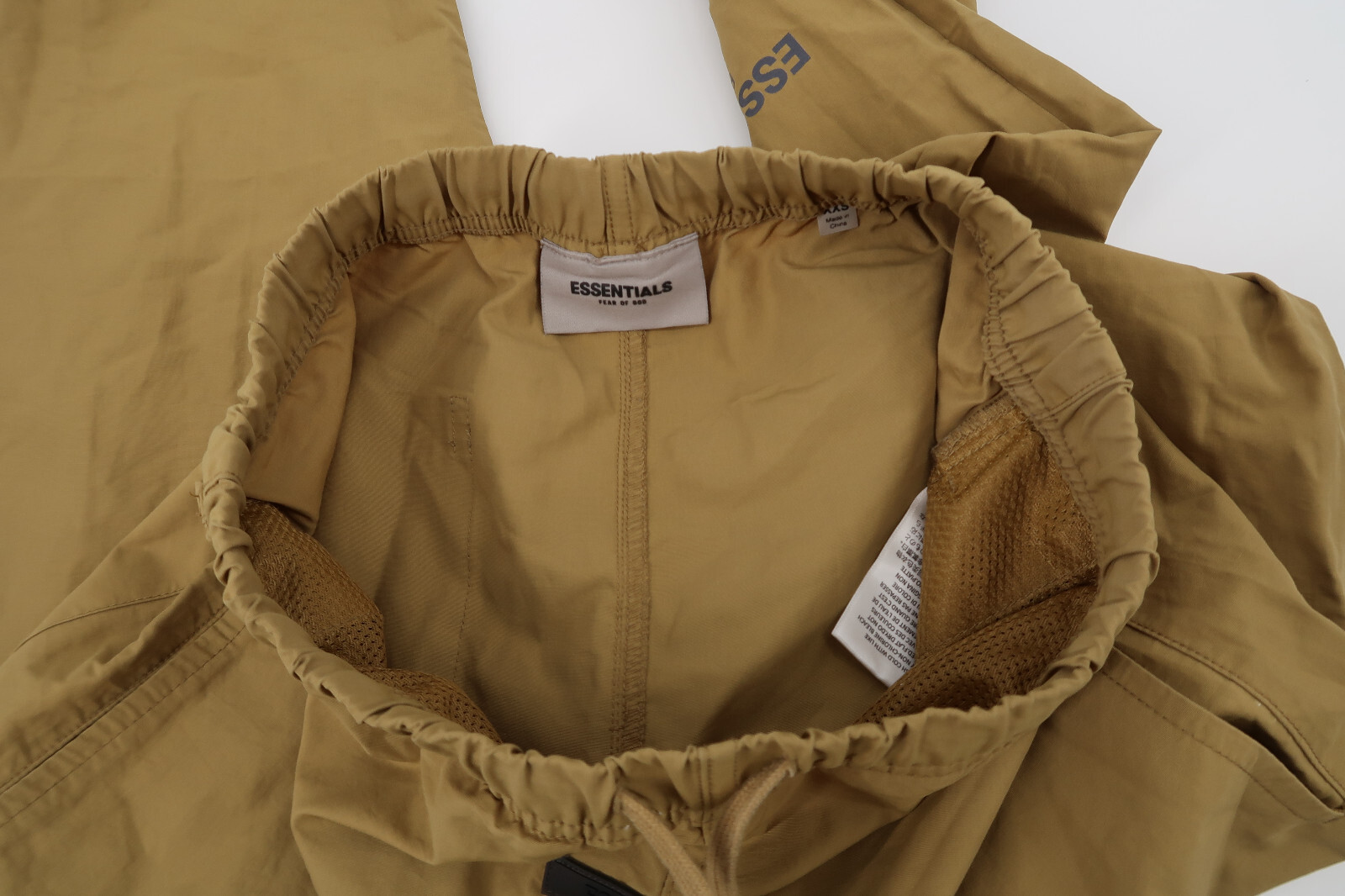 Fear of God Essentials Track Lounge Pants Khaki Drawstring Nylon Cotton Size XXS thumbnail 9