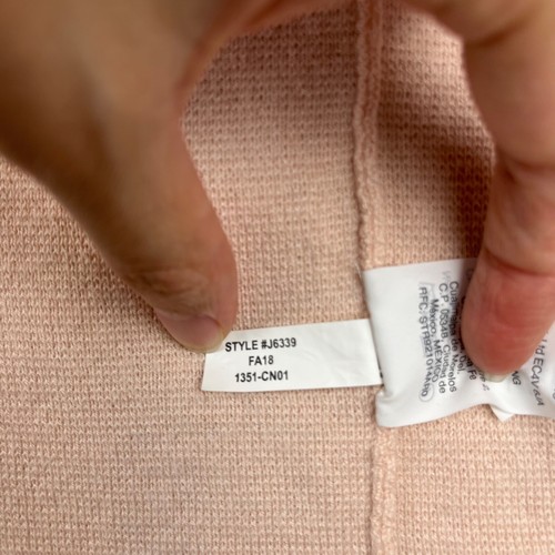 J Crew Juliette Collarless Sweater Blazer Size M Blush Pink Open Front Cardigan - Picture 7 of 7