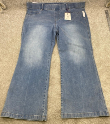 NWT Gloria Vanderbilt Shape Effect Jeans Womens 24W Blue Denim Flare Stretch