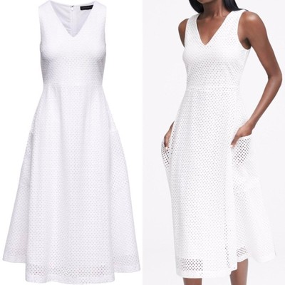 banana republic eyelet midi dress