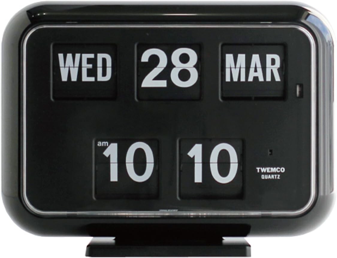 インテリア時計 TWEMCO QD-35 Black TWEMCO Flip Clock QD-35-Black Interior Clock Quartz Table