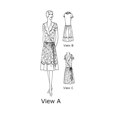 Past Patterns 2397 - Late 1920s Day Dress Sewing Pattern bust size 35'' b35