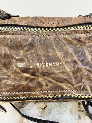 100% Authentic Women's Givenchy Brown Crinkled Mini Pandora