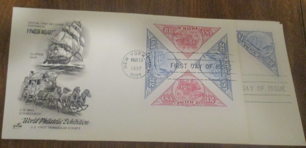 1997 WORLD PHILATELIC EXHIBITION FIRST DAY COVERS (Set of 3) on Artcraft UA