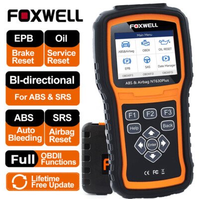 Foxwell NT630 Plus OBD2 Scanner Car Diagnostic Scan Tool Bidirectional ABS SRS