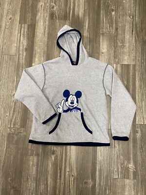 Vintage Mickey Unlimited Mens Large Mickey Mouse Fleece Hoodie Gray