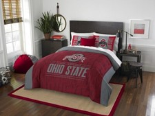Modern Take Ohio State Buckeyes Comforter  Sham Set - Cozy Unisex Bedding