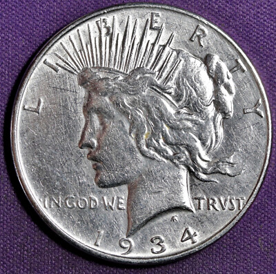 1934-d Peace Silver Dollar.  VAM.  D.D.O.  Proof-Like.  BU Detail.  206941