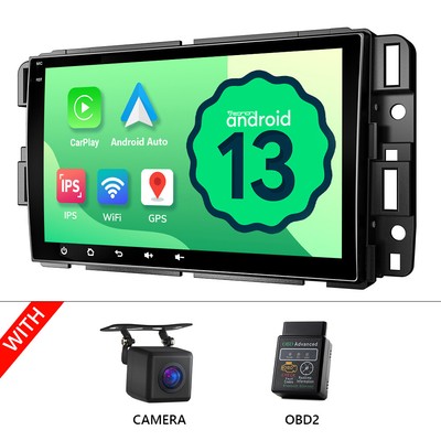 CAM+OBD+Android 13 8''Car Stereo Radio GPS Nav CarPlay For Chevy Silverado 3500HD
