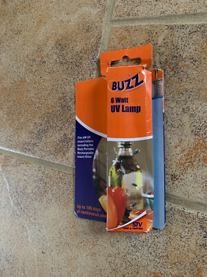 Buzz 6W UV Lampe Ersatzbirne für Fliegenfalle und Insektenbekämpfung. 2 Pin