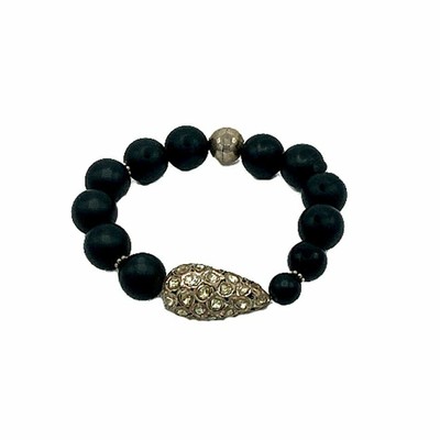NEW - FINE LINE DESIGNS LAVA BEAD, DIAMOND, STRETCH BRACELET $2,200
