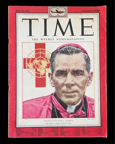 rivista TIME THE WEEKLY NEWSMAGAZINE April 14 1952 FULTON J. SHEEN