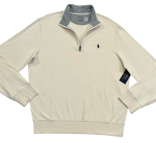 Polo Ralph Lauren Pony 1/4 Cremallera Suave Tacto Tejido Cuello falso Esquí Suéter Pullover M - Imagen 2 de 6