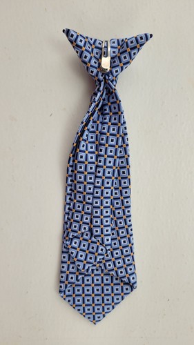 Boys Clip On Ties Lot Of 3 Polyester Multi Color Blues - Picture 10 of 12
