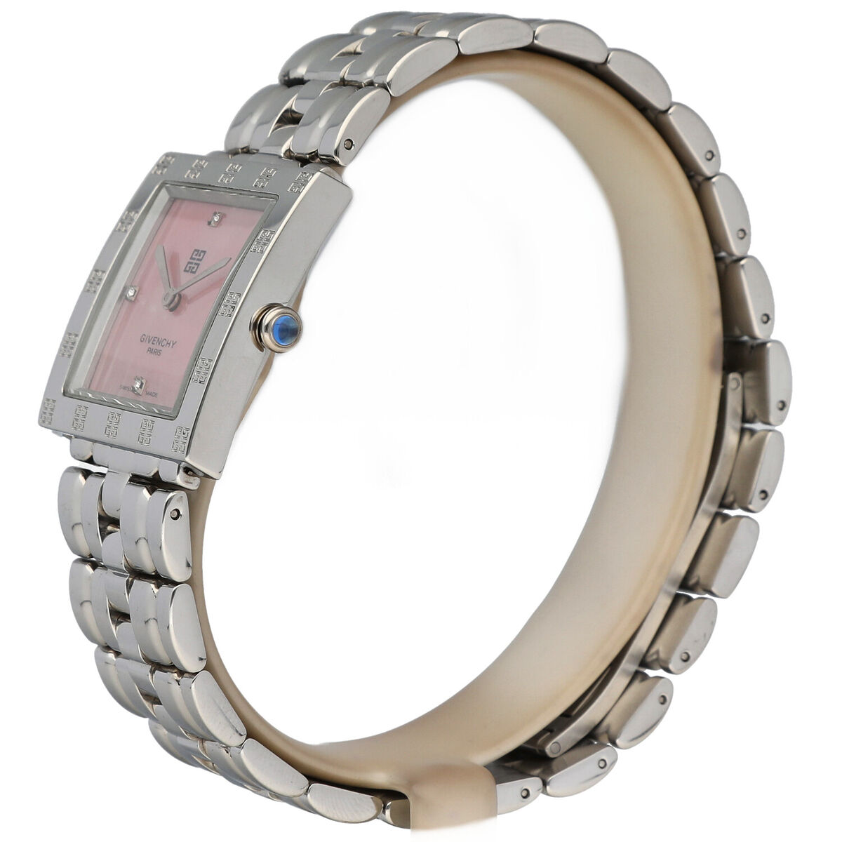 Givenchy 1558692 APSARAS Pink Diamond MOP 27mm Steel Square Givenchy 1558692 APSARAS Pink Diamond MOP 27mm Steel Square