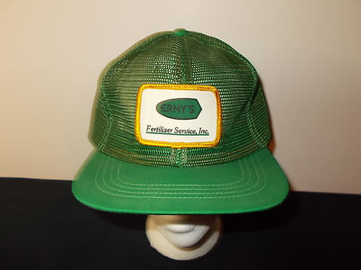 Casquette Trucker Vintage Années 80 Erny's Fertilizer Service - Neuf Sans étiquette, Fabriqué USA