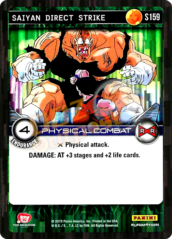 DBZ Dragon Ball Z TCG Panini Evolution S159 Saiyan Direct Strike