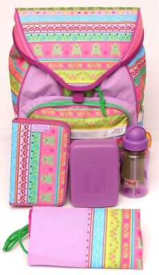 McNeill Schulranzen-Set Ergo Light Trekking MERRILY 5tlg Mädchen Rosa Rucksack