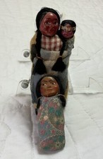 Two Indian Dolls, Skookum Baby Doll US And Celluloid Mama With Baby Japan 