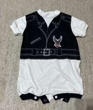 Vintage 90s Harley Davidson Born To Ride Baby Kids Jumpsuit Size 18 Months