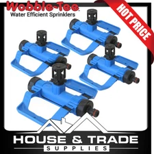 Wobble-Tee Clever Drop Sprinkler x4 Hose End Water Efficient Grass Lawn