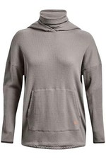 Under Armour Women's Waffle Funnel Hoodie Gray/Afterglow