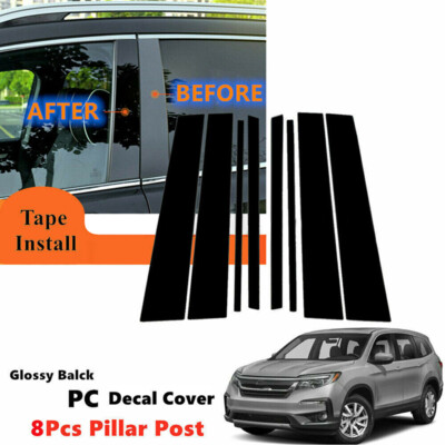 8 Stück Tür Fenster Säulenpfosten Abdeckung Für Honda Pilot Ridgeline 2016-2022