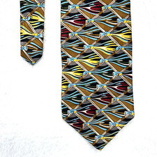 Di Cravatte Multicolor Design Men’s Necktie 3.5”x 56” 100% Silk Made In USA