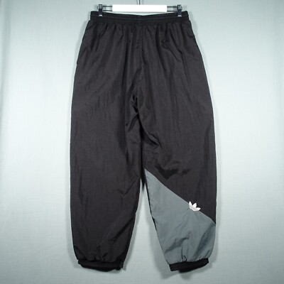 Adidas Originals Track Bottoms Womens 20 Black Grey Shell Trefoil Baggy  Pants UK