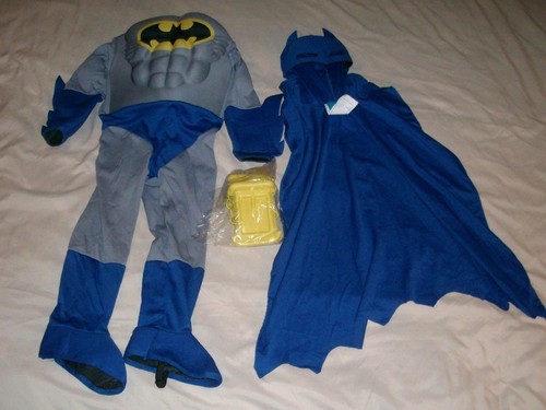 Batman Muscle Chest Rubies Child Costume Complete #209 Gray Toddler 2-4 Used - Picture 4 of 5