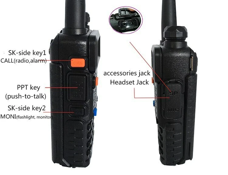2PCS Baofeng UV-5R 8W CB Radio Station Walkie Talkie 10km Taki Vhf Uhf Ham Radio - Image 4 of 4