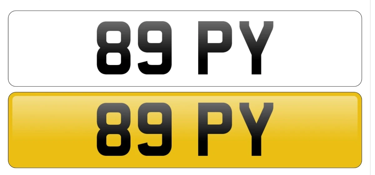 Py on sale number plate