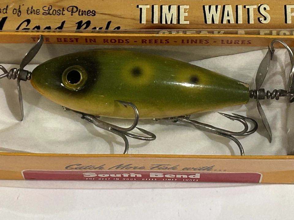 Vintage South Bend Surf Oreno No. 963F In Original Box - Bass Oreno 3 - 3/4” - Image 2 of 4