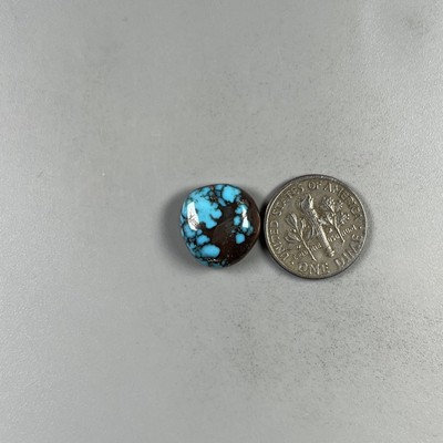 Natural Deep Blue Hubei Cloud Mountain Turquoise Cabochon Cab 7.8Cts